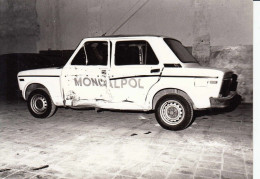 AUTO CAR VOITURE FIAT 1100 MONDIALPOL INCIDENTATA - FOTO ORIGINALE ANNI '70 - Automobiles