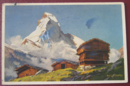 Zermatt (VS) -  Künstlerkarte (Chapallaz) Le Cervin - Matterhorn - Zermatt