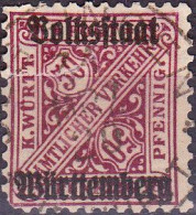 1919 - ALEMANIA - WURTEMBERG - YVERT 111 - Gebraucht