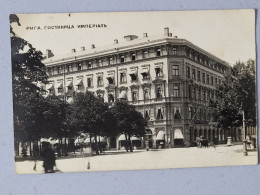 Riga Carte Photo ,hôtel Imperial, Cachet Militaire - Lettonia