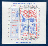 Saint Pierre Et Miquelon - YT Bloc N° 3 ** - Neuf Sans Charnière - 1989 - Blokken & Velletjes