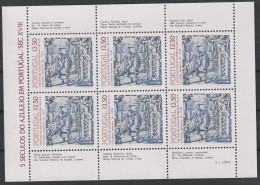 Portugal : 1983, Kleinbogen: Mi. Nr. 1614, 12,50 E. 500 Jahre Azulejos In Portugal (XII)..  **/MNH - Blocs-feuillets