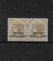SOMALILAND 1903 6a PAIR SG 19/19b MOUNTED MINT Cat £235 - Somaliland (Protectorat ...-1959)
