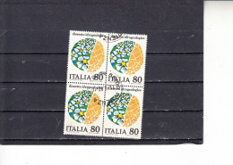 ITALIA  1981 - Sassone  1559°  (quartina)  - Dissesto Idrico - 1981-90: Usados