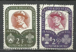456A-SERIE COMPLETA LUXEMBURGO BOYS SCOUTS SCOUTISMO 1957 Nº 526/7 USADOS - Used Stamps