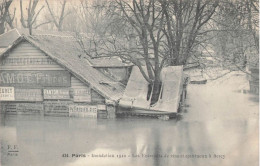 75 PARIS INONDATIONS 1910 ENTREPOTS VINS ET SPIRITUEUX A BERCY - 2593 - Überschwemmung 1910