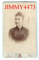 CARTE CDV -Portrait D'une Jolie Jeune Fille, à Identifier - Tirage Aluminé 19ème - Taille 63 X 104 - Edit. M. H. Fontès - Oud (voor 1900)