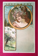 Illustrateur - FEMME AUX PAPILLONS - Voor 1900