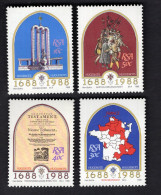 2034015845 1988 SCOTT 710 713  (XX)  POSTFRIS MINT NEVER HINGED - FRENCH HUGUENOT SETTLEMENT OF THE CAPE - 300TH ANNIV - Nuovi