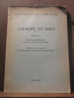 L'Europe Et Nous Conférence De M M Dugerdil Février 1958 - Other & Unclassified