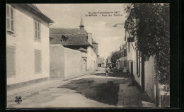 CPA Campan, Rue Du Centre  - Campan