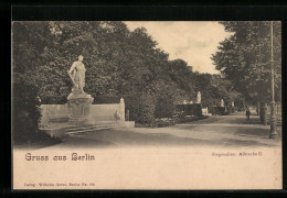 AK Berlin-Tiergarten, Siegesallee, Albrecht Der II.  - Dierentuin