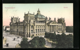 AK Berlin-Tiergarten, Blick Auf Das Reichstagsgebäude  - Dierentuin