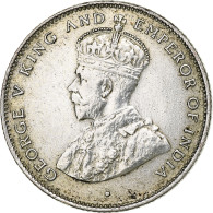 Sri Lanka , George V, 50 Cents, 1922, Calcutta, Argent, TTB+, KM:109a - Kolonies
