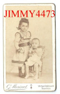 CARTE CDV - Portrait De Deux Jeunes Enfants, à Identifier - Tirage Aluminé 19ème - Taille 63 X 104- Photo G. Morinet Nan - Oud (voor 1900)