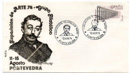 Carta Con Matasellos Commemorativo  Exhibicion Filatelica Arte De 1974 - Cartas & Documentos