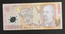 Billet 100000 Lei 2001 Roumanie Polymere - Rumania