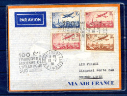 060524   LETTRE ATLANTIQUE SUD   DIAGONALE NORD  BOURGET A BUENOS AIRES - 1927-1959 Lettres & Documents