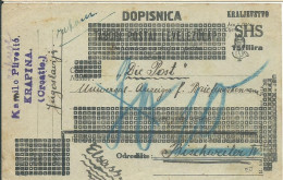 CROATIE CARTE SHS15pf KRAPINA POUR BISCHWEILER ( ALSACE ) DE 1915 LETTRE COVER - Croatia