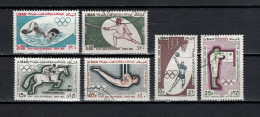 Lebanon 1965 Olympic Games Tokyo, Equestrian, Shooting, Swimming, Basketball, Fencing Etc. Set Of 6 Used - Zomer 1964: Tokyo