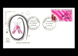 Central Africa / Centrafricain: 'French Satellite Diadème-1 [D1] In Space, 1966', Mi. 119; Yv. PA.45; Sc. C41 FDC - Africa