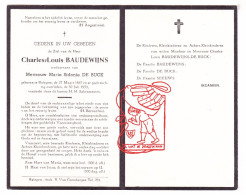 DP Charles Louis Baudewijns ° Balegem Oosterzele 1867 † 1953 X Marie Sidonie De Buck // Seeuws - Images Religieuses