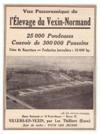 1932 - Publicité - Élevage Du Vexin-Normand à Villres-en-Vexin (Eure) - Publicités