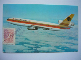 Avion / Airplane /  CONTINENTAL / Douglas DC-10 / Flight From Bogota To Barvelona / Carte Maximum - 1946-....: Modern Era