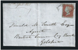 ● GRAN BRETAGNA 1851 ֍ 1 Penny Bruno Rosso ● Su Busta / Piego ● Storia Postale ● Da ? A Golspie ● Cat. ? ● Lotto N. 7 ● - Lettres & Documents