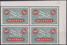 1935 Flugpost Schweiz ** Zum:CH F9z, Mi:CH 184z,Yt:CH.PA 9a, Doppeldecker - Unused Stamps