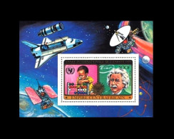 Central Africa / Centrafricain: 'Albert Einstein – Space-Shuttle – Probes, 1979', Mi. BL49A; Yv. BF32; Sc. C208 ** - Afrique