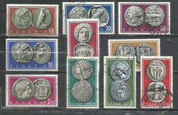 495-SERIE COMPLETA GRECIA MONEDAS NUMISMÁTICA 1959 Nº 675/684 ARQUEOLOGÍA BONITOS..GREECE -GRIECHENLAND- GRECE .. - Used Stamps