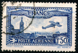 France,1931,C6b XF Used 1.50fr Ultramarine Airmail From 1931:as Scan - 1927-1959 Matasellados