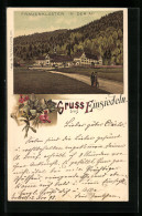 Lithographie Einsiedeln, Frauenkloster In Der Au  - Einsiedeln