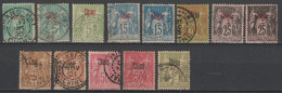 CHINE  - 1894 - SAGE - YVERT N° 1+1a+2+6+6a+7+8+8a+9+10+11+12+14 OBLITERES - COTE = 128.5 EUR - Oblitérés