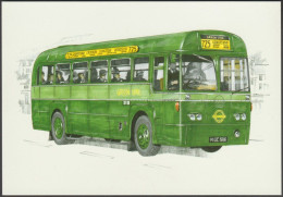 Green Line RF Bus - Golden Era Postcard - Busse & Reisebusse