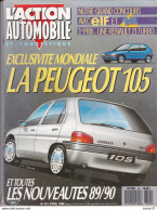 L'action Automobile N° 321 1988   Peugeot 105, Nouveautés 89/90 - Auto/Moto