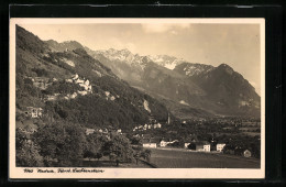 AK Vaduz, Fürst. Liechtenstein, Gesamtansicht Mit Den Alpen  - Liechtenstein