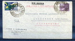 060524  LETTRE POSTE AERIENNE  AIR FRANCE  1936  SAO PAULO A ALLEMAGNE - 1927-1959 Briefe & Dokumente