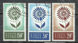 477A-SERIE COMPLETA CHIPRE 1964 SERIE EUROPA Nº 232/234 YVERT 8,50€ CALIDAD - Used Stamps