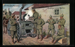 AK Soldaten Bedienen Sich An Der Gulaschkanone  - Weltkrieg 1914-18