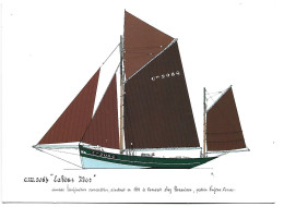 " LABOUS MOR ".- BARCO - BATEAU - DUNDEE LANGOUSTIER CAMARETOIS.- ( FRANCIA ) - Sailing Vessels