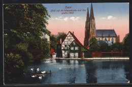 AK Soest, Blick Auf Die Wiesenkirche Und Den Grossen Teich  - Soest