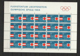 Liechtenstein 1964 Olympic Games Tokyo / Innsbruck Sheetlet MNH - Verano 1964: Tokio