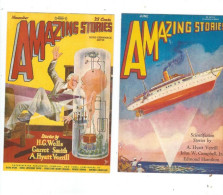 AMERCAN COMIC BOOK  ART COVERS ON 2 POSTCARDS  SCIENCE  FICTION   LOT ELEVEN - Hedendaags (vanaf 1950)