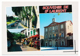 CPSM / CPM 10.5 X 15 Pyrénées Orientales SAINT LAURENT DE LA SALANQUE Entrée De La Ville Et église Mairie Commerce - Other & Unclassified