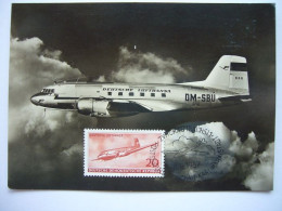 Avion / Airplane / DEUTSCHE LUFTHANSA / Ilyushin IL-14 / Airline Issue / Carte Maximum - 1946-....: Ere Moderne