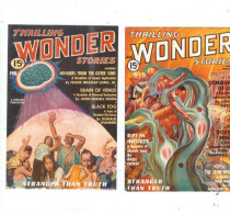 AMERCAN COMIC BOOK  ART COVERS ON 2 POSTCARDS  SCIENCE  FICTION    LOT TWELVE - Contemporánea (desde 1950)