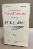 La Nouvelle Revue Française / Hommage à Paul Claudel 1868-1955 - Sin Clasificación