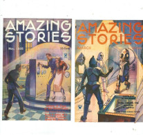 AMERCAN COMIC BOOK  ART COVERS ON 2 POSTCARDS  SCIENCE  FICTION    LOT THIRTEEN - Contemporary (from 1950)
